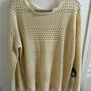 Knit swim cover up top